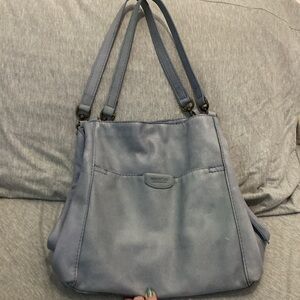 American Leather Co. Light Blue Leather Purse